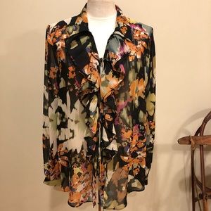 Cabi Floral Blouse